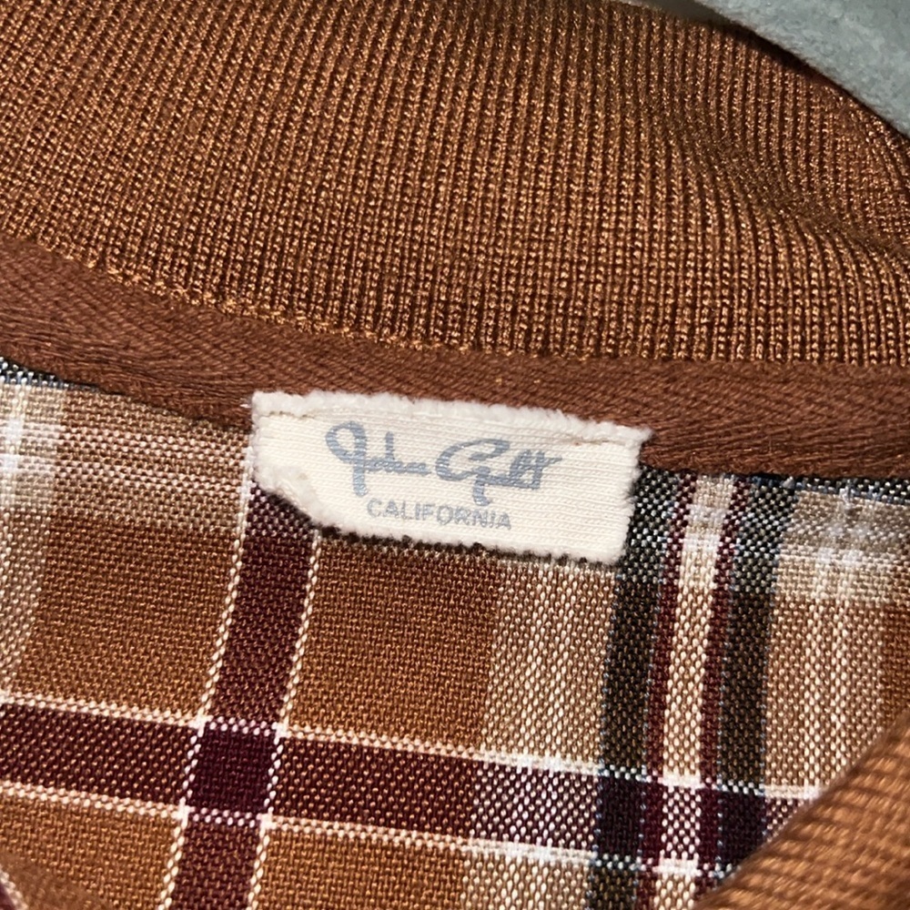 John Galt (Brandy Melville Sub-brand)Brown Plaid Short Sleeve Button Up Shirt - Picture 4 of 8